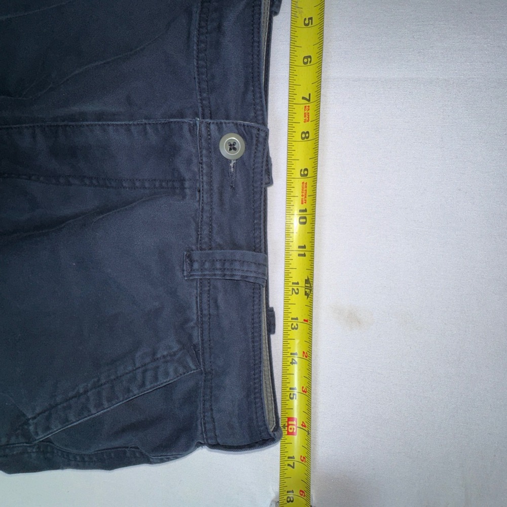 Abercrombie & Fitch Mens Navy Blue Cargo Shorts Size M Cotton Utility T-2083 - Picture 4 of 9